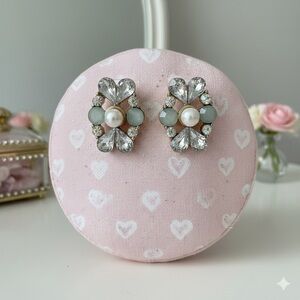 Crystal and Pearl Earrings